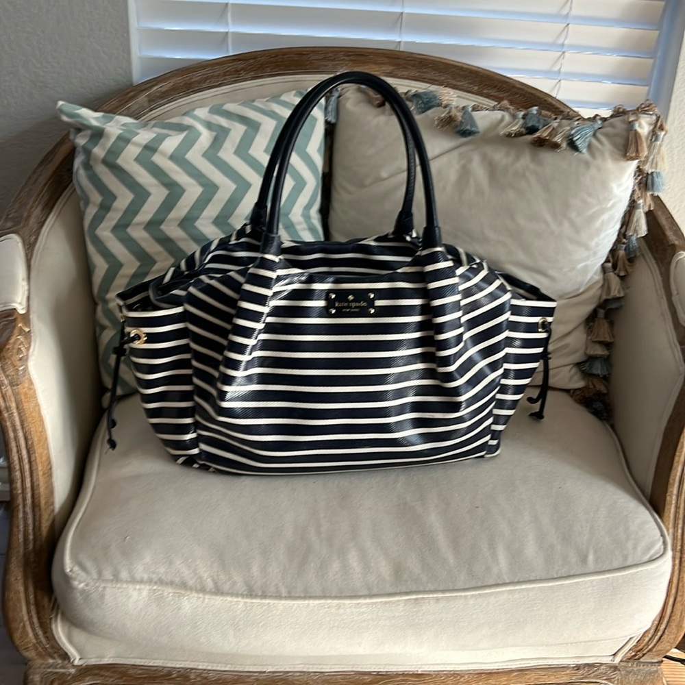Kate Spade Watson Lane CANVAS Stevie Diaper Bag